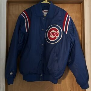 Vintage Chicago Cubs Authentic Majestic Bomber Jacket USED